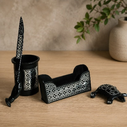 Bidriware Silver Office Set