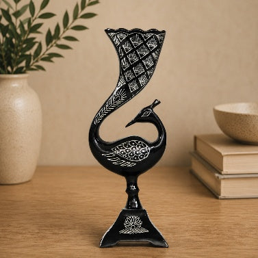 Bidriware Silver Peacock