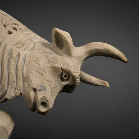 Soapstone Bull with Baby Calf
